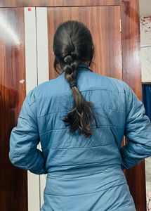 Lightweight blue puffer jacket!