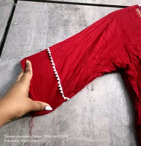 Maroon Kurta
