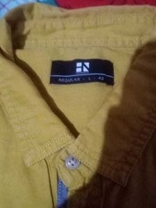 Men's Yellow Shirt and Black Pants Set