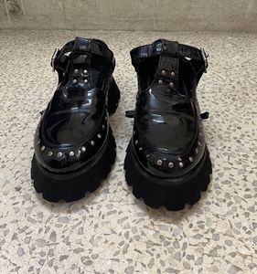 Black Chunky Platform Mary Janes