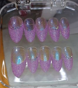 Lavender Haze  Sugar Dust Press On Nails