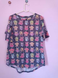 Cute Owl Print T-Shirt