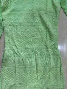 Lime Green Chikankari Kurta