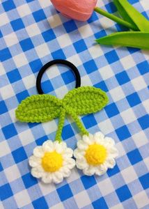 Handmade Crochet Cherry Hair Tie
