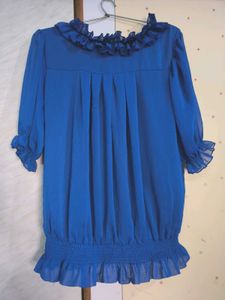 Beautiful Blue Ruffled Top 🔷