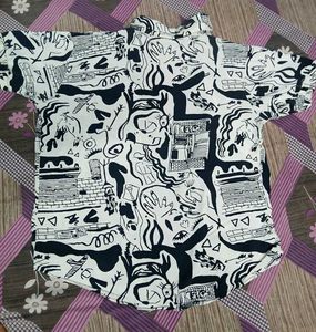 Retro Graphic Print Shirt