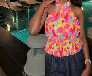 Colorful Halter Top