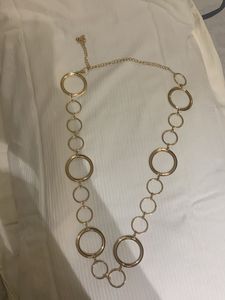Chic Gold Circle Link Necklace