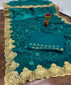 Women Heavy Work Sarees With Blause