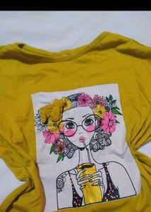 Yellow Graphic Print T-Shirt