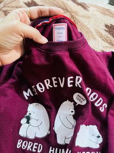 Kids' Maroon Cartoon Sweatshirt
