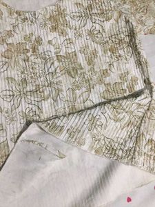 Floral Print Pleated Korean Top