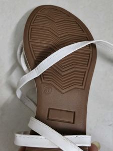 White Strappy Flat Sandals