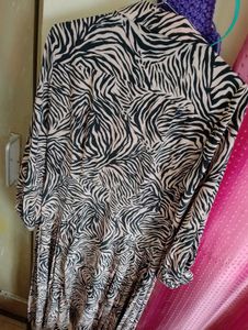 Topshop Zebra Print Mexi Dress
