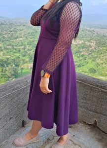 Women A Line Purple 💜 One Piece Dress👗