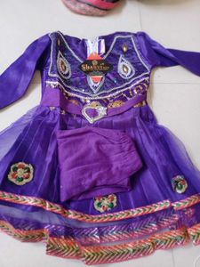 Sharvi Girls' Festive Purple Dress