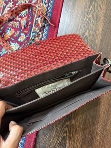 Vivienne Westwood Red Studded Pattern Handbag