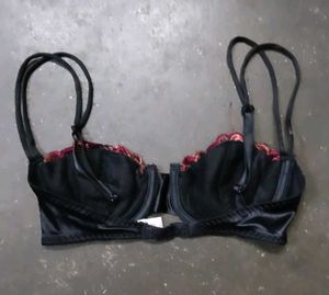 Black Embroidered Bra