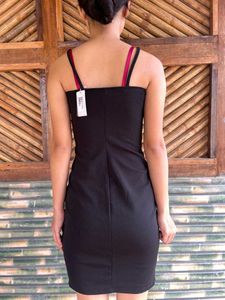 Chic Black Ruched Mini Dress