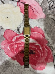 Vintage Gold Tone Square Dial Watch