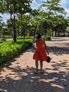 Vibrant Orange Summer Dress