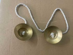 Unused Combo Brass Manjira & Ganesh Idol