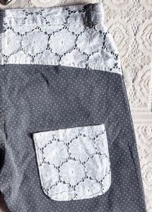 Polka Dot Denim shorts