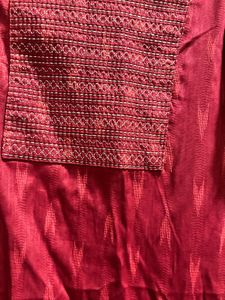 Avaasa Red Embroidered Kurti