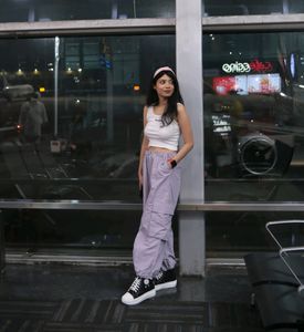Lavender Parachute Pants