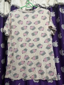 Cute Cupcake Print night suit