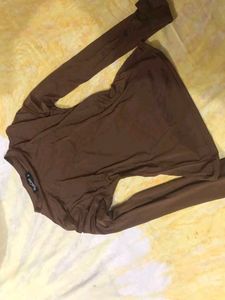 Brown Long Sleeve Top