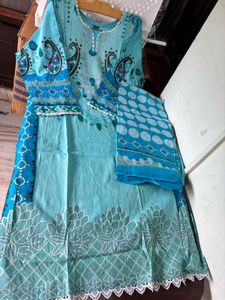 Beautiful Blue Kurta Set with Dupatta