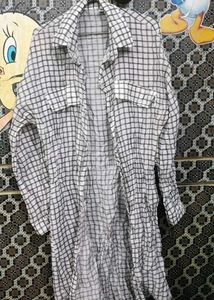 Checkered Long Shrug/Tunic