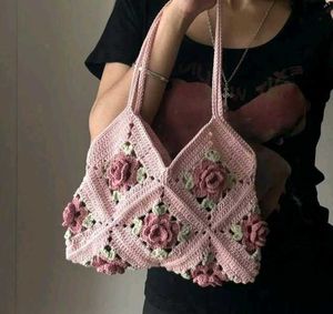 Crochet Rose Bag