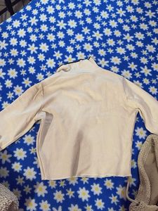 Unique Cream Long Sleeve Top