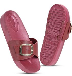 Stylish Burgundy Buckle Sandals