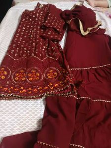 Elegant A Line Kurta With Gararah