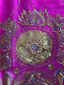 Vibrant Pink Sequined saree