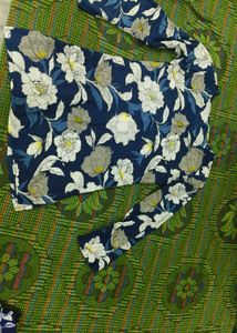 Navy Floral Long Sleeve Top