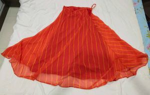 Lehraya Vibrant Orange Lehanga