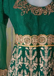 Elegant Green Embroidered Gown