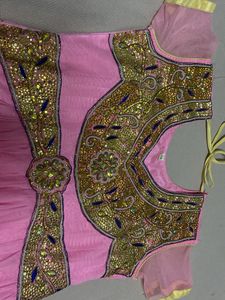 Girls Pink Ethnic Dress
