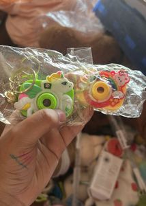 Cute Unicorn and Bear Camera Keychains