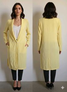 Pale Yellow Lightweight Longline Jacket