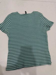 Striped Ribbed Tee