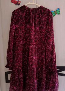 Chic Floral Print Tiered Dress