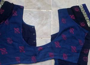 Elegant Blue Printed Blouse