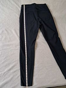 Coral Zip-Up Top &amp; Black Jeans Set