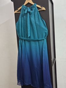 Elegant Ombre Halter Dress