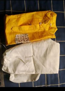 💛🤍One Time Used Beautiful Boys Kurta Set💛🤍